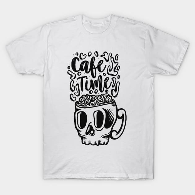 Time To Cafe T-Shirt by hopeakorentoart